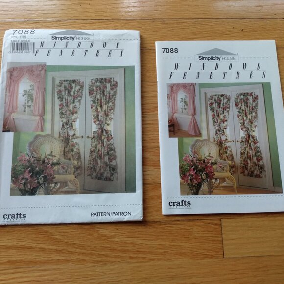 Priscilla Curtains Sewing Pattern Door Window Panel Victorian Ruffle Pouf Swag - Picture 10 of 10